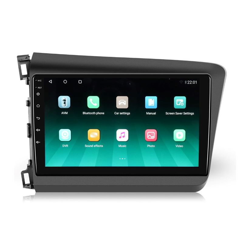 Für Honda Civic 2012-2015 9 Zoll Touchscreen Android 13 Qualcomm Autoradio Apple Carplay Android Auto Mirrorlink GPS Navigation