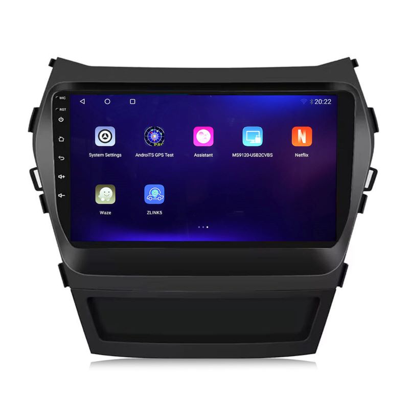 10 inch Android 13 Touchscreen Apple Carplay Android Auto Mirrorlink Bluetooth GPS Navigation For 2013-2017 Hyundai Santa Fe