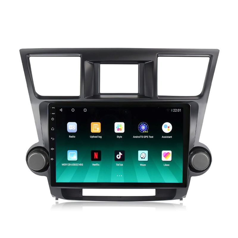 Für 2009-2013 Toyota Highlander 10 Zoll Touchscreen Android 13 Qualcomm Autoradio Apple Carplay Android Auto Wifi GPS Navigation
