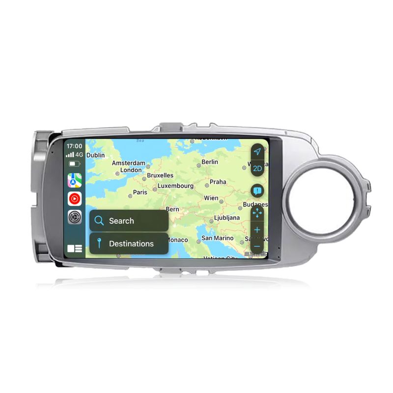 9 inch Android 13 Touchscreen Apple Carplay Android Auto Mirrorlink GPS Navigation For 2012-2017 Toyota Yaris