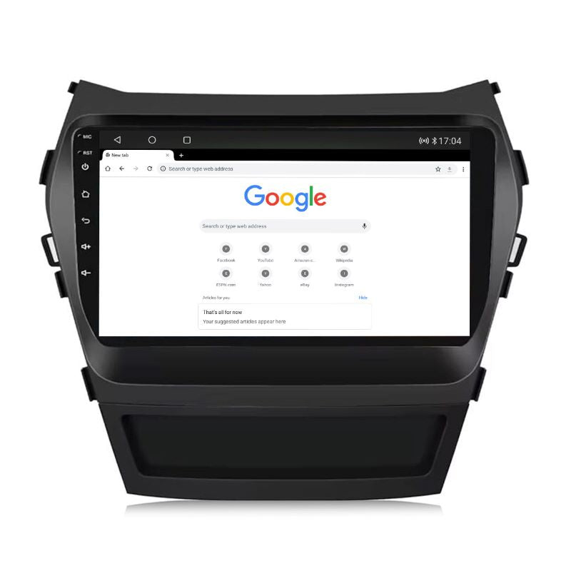 10 inch Android 13 Touchscreen Apple Carplay Android Auto Mirrorlink Bluetooth GPS Navigation For 2013-2017 Hyundai Santa Fe