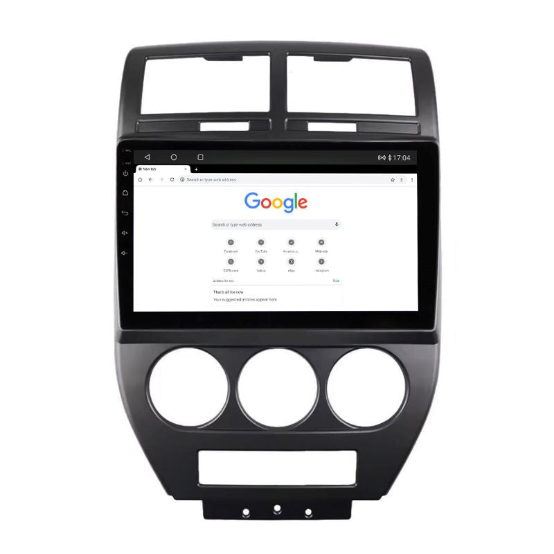 10 inch Touchscreen Android 13 Qualcomm Car Radio Apple Carplay Android Auto Mirrorlink GPS Navigation For 2007-2009 Jeep Compass