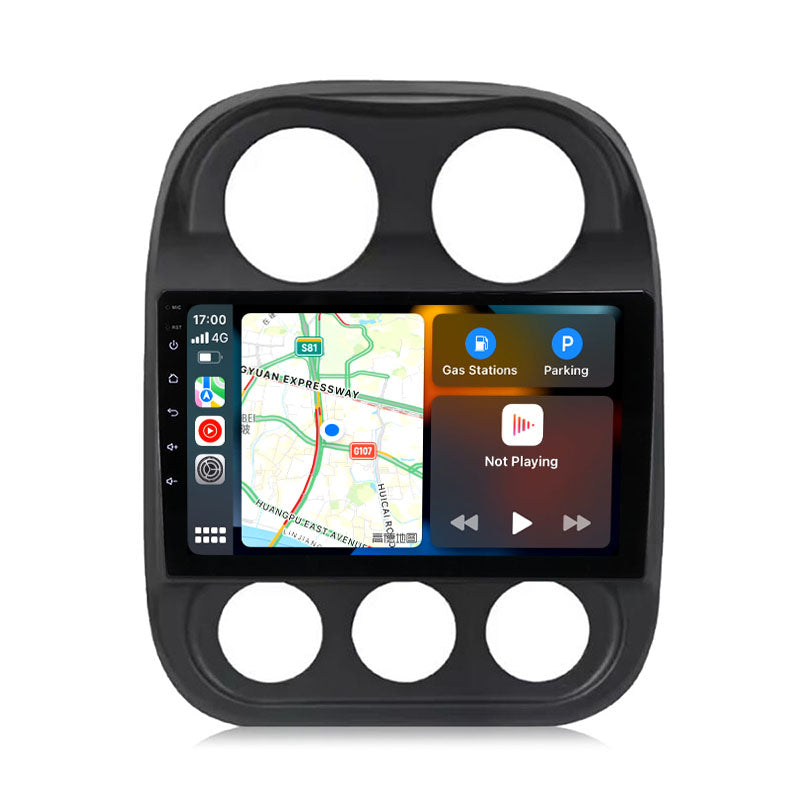 Für 2009-2016 Jeep Compass 10 Zoll Touchscreen Android 13 Qualcomm Autoradio Apple Carplay Android Auto Wifi GPS Navigation