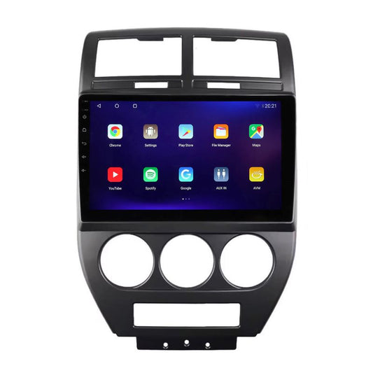 10 inch Touchscreen Android 13 Qualcomm Car Radio Apple Carplay Android Auto Mirrorlink GPS Navigation For 2007-2009 Jeep Compass