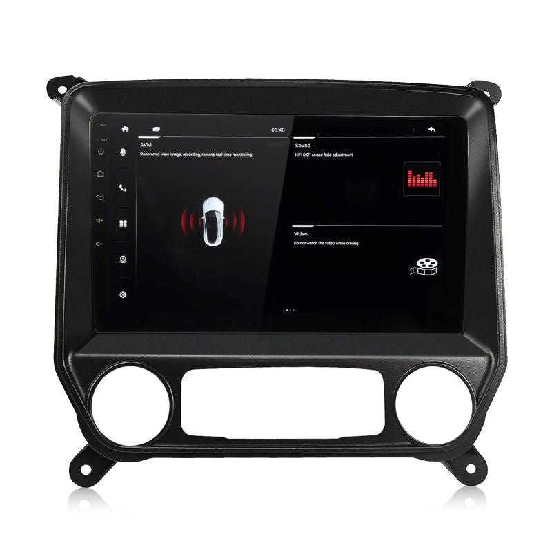 10 inch Touchscreen Android 13 Qualcomm Car Radio Apple Carplay Android Auto Mirrorlink GPS Navigation For 2014-2019 Chevrolet Silverado GMC Sierra