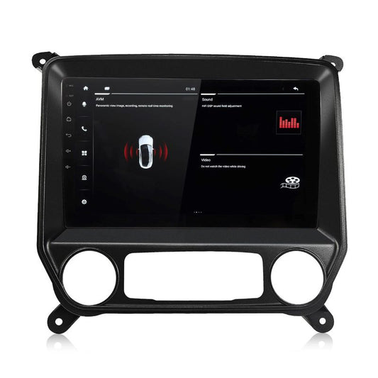 10 inch Touchscreen Android 13 Qualcomm Car Radio Apple Carplay Android Auto Mirrorlink GPS Navigation For 2014-2019 Chevrolet Silverado GMC Sierra