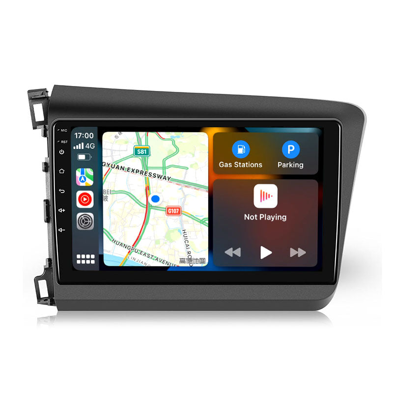 Für  Honda Civic 2012-2015 9 Zoll Touchscreen Android 13 Qualcomm Autoradio Apple Carplay Android Auto Mirrorlink GPS Navigation
