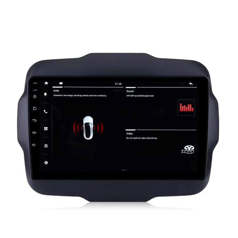 9 inch Android 13 Touchscreen Apple Carplay Android Auto Mirrorlink Bluetooth GPS Navigation For 2015 Jeep Renegade