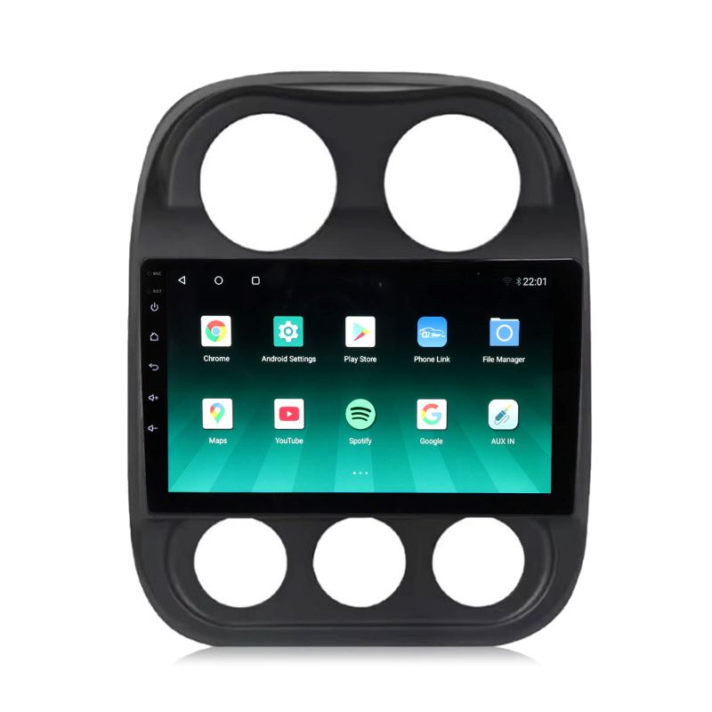 Für 2009-2016 Jeep Compass 10 Zoll Touchscreen Android 13 Qualcomm Autoradio Apple Carplay Android Auto Wifi GPS Navigation