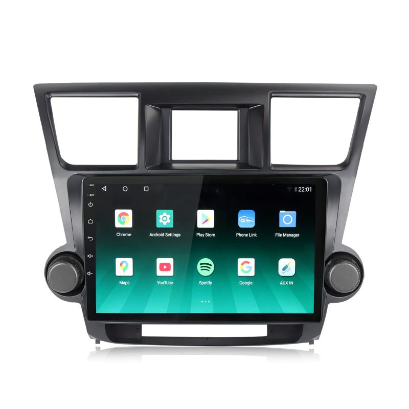 Für 2009-2013 Toyota Highlander 10 Zoll Touchscreen Android 13 Qualcomm Autoradio Apple Carplay Android Auto Wifi GPS Navigation