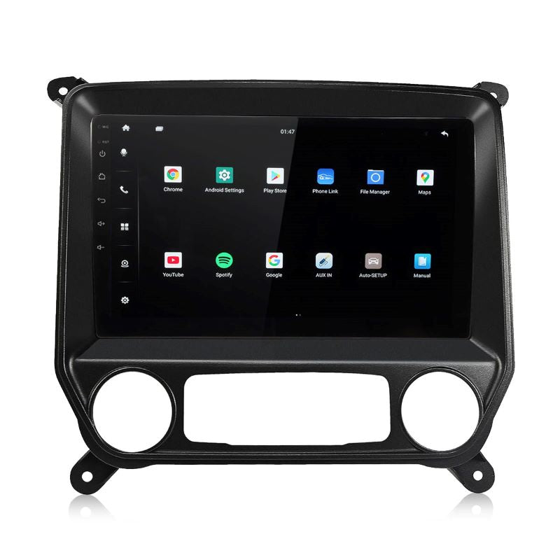 10 inch Touchscreen Android 13 Qualcomm Car Radio Apple Carplay Android Auto Mirrorlink GPS Navigation For 2014-2019 Chevrolet Silverado GMC Sierra