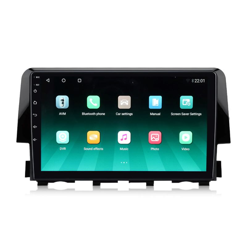 Für 2016-2020 Honda Civic 9 Zoll Touchscreen Android 13 Qualcomm Autoradio Apple Carplay Android Auto Mirrorlink GPS Navigation