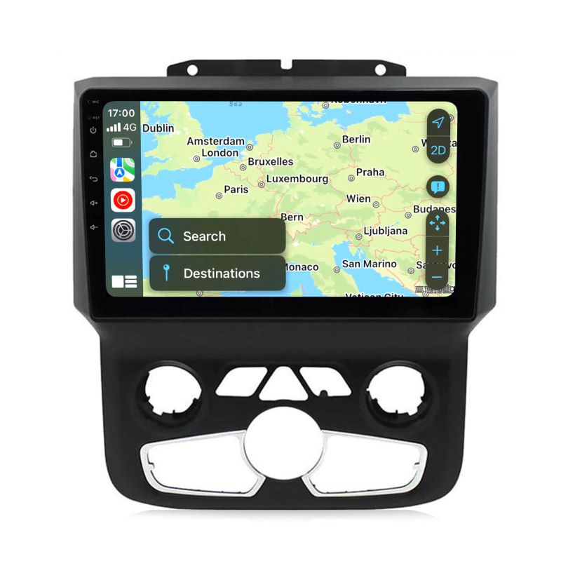 9 inch Android 13 Touchscreen Apple Carplay Android Auto Mirrorlink Bluetooth GPS Navigation For 2013-2019 Dodge Ram Auto AC