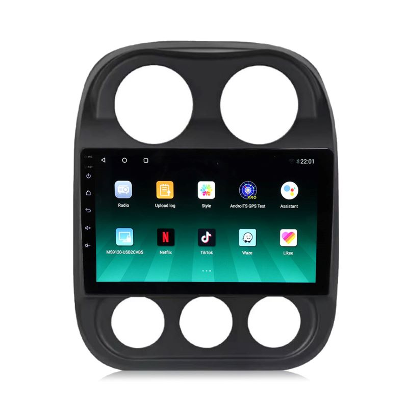 Für 2009-2016 Jeep Compass 10 Zoll Touchscreen Android 13 Qualcomm Autoradio Apple Carplay Android Auto Wifi GPS Navigation