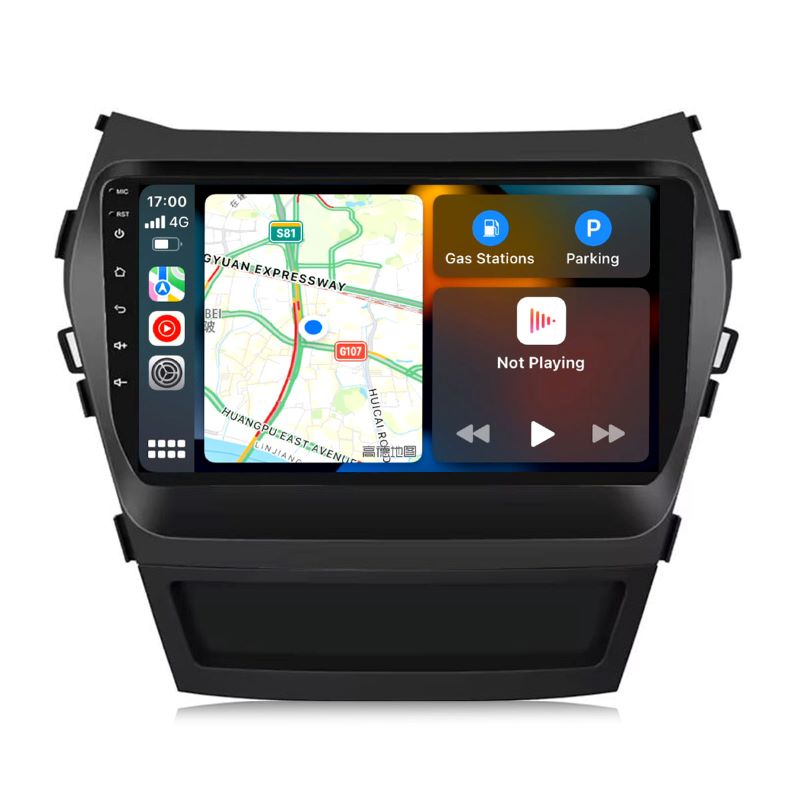 10 inch Android 13 Touchscreen Apple Carplay Android Auto Mirrorlink Bluetooth GPS Navigation For 2013-2017 Hyundai Santa Fe
