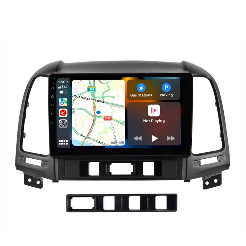 9 inch Android 13 Touchscreen Apple Carplay Android Auto Mirrorlink Bluetooth GPS Navigation For 2006-2012 Hyundai Santa Fe